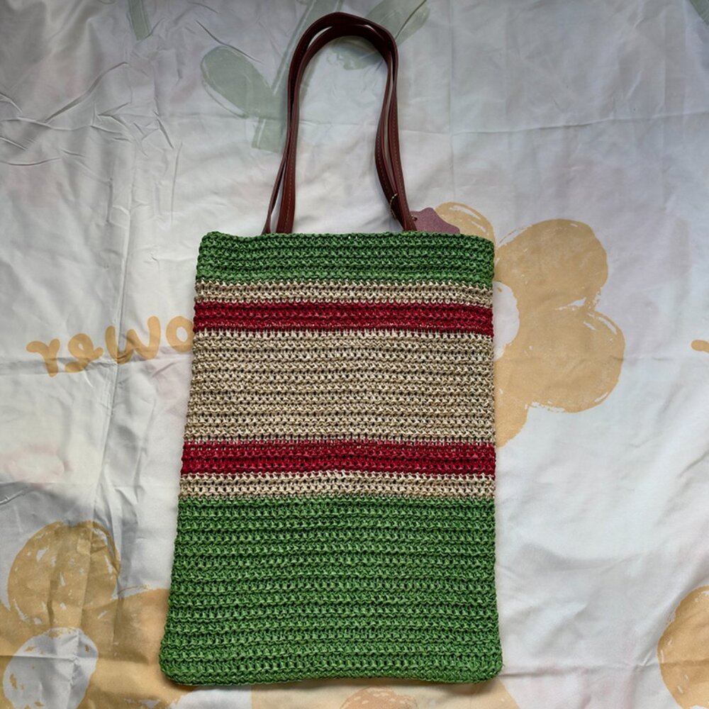 MiuMiu Green Woven Tote Bag - Picture 3 of 6